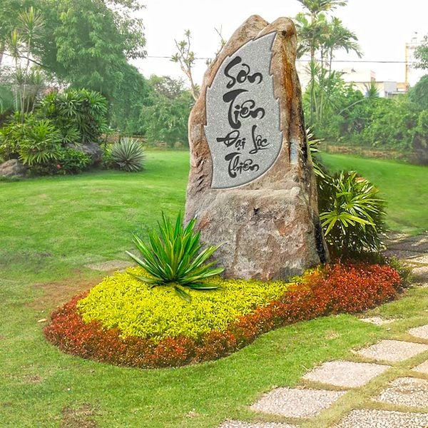 Bảng Hiệu Đá Khối Tự Nhiên